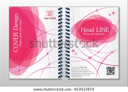 Annual report brochure design template vector, Leaflet cover presentation abstract flat background