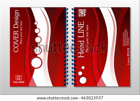 Annual report brochure design template vector, Leaflet cover presentation abstract flat background