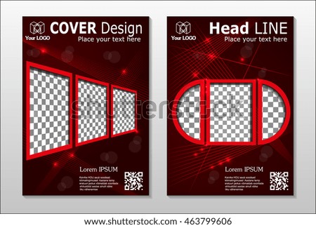 Annual report brochure design template vector, Leaflet cover presentation abstract background