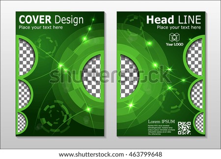 Annual report brochure design template vector, Leaflet cover presentation abstract background