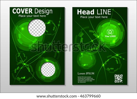 Annual report brochure design template vector, Leaflet cover presentation abstract background