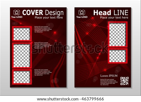 Annual report brochure design template vector, Leaflet cover presentation abstract background