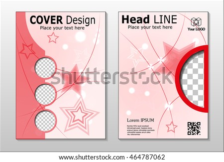 Annual report brochure design template vector, Leaflet cover presentation abstract background