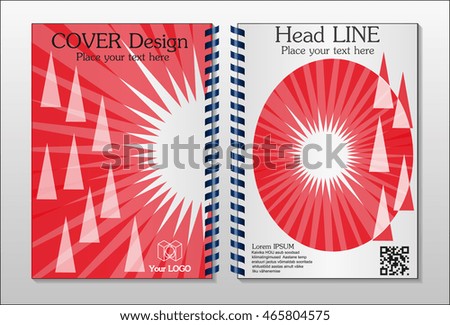 Annual report brochure design template vector, Leaflet cover presentation abstract background