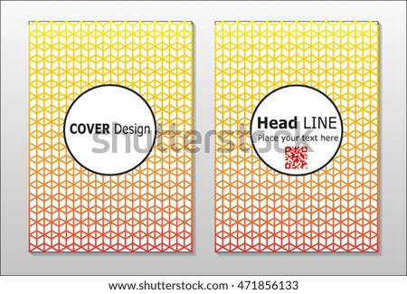 Annual report brochure design template vector, Leaflet cover presentation abstract background