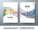 Annual report brochure flyer design template vector, Leaflet, presentation book cover templates