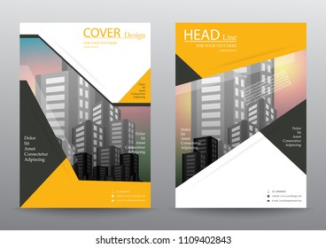 Annual report brochure Flyer design Layout template, size A4, Leaflet cover presentation
