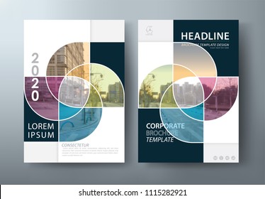 Annual report brochure flyer design template vector, Leaflet, presentation book cover templates, layout in A4 size  - Shutterstock ID 1115282921