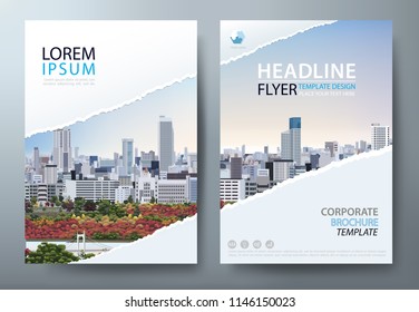 Annual report brochure flyer design template vector, Leaflet presentation abstract flat background, book cover templates, layout in A4 size.