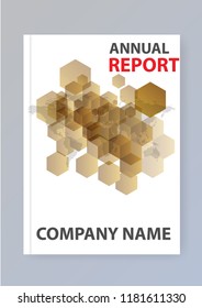 Annual report brochure flyer design layout template. Leaflet cover presentation. Trendy minimalist flat. vertical A4 format.Vector element illustration.