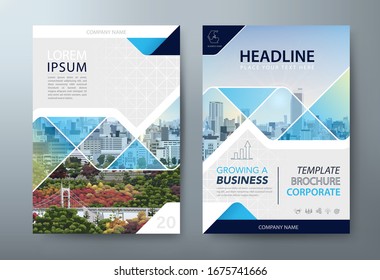 Annual report brochure flyer design template vector, Leaflet, presentation book cover templates.