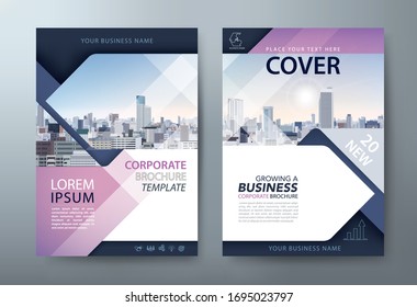 Annual report brochure flyer design, Leaflet presentation, book cover templates. vector.