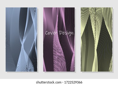 Annual report brochure flyer design template vector. Minimal geometric pattern gradients. Eps10 vector.