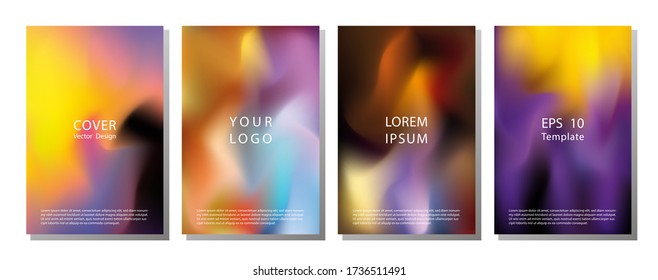 Annual report brochure flyer design template vector. Polygonal space icon.  Vector front page font.