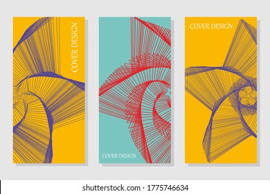 Annual report brochure flyer design template vector, Leaflet cover presentation, book cover templates. Multipurpose template with cover. Trendy minimalist flat geometric design. Square format.