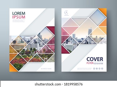 Annual report brochure flyer design template vector, Leaflet, presentation book cover templates, layout in A4 size.