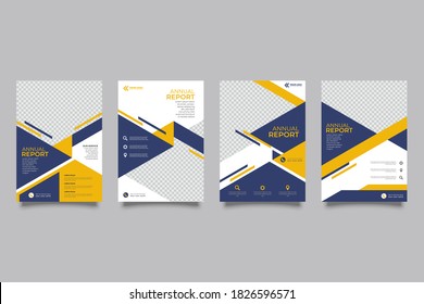 Annual report brochure flyer design template vector, Leaflet, presentation book cover templates, layout in A4 size