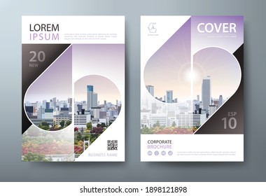 Annual report brochure flyer design template vector, Leaflet presentation, book cover template.