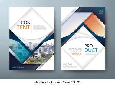 Annual report brochure flyer design template vector, Leaflet presentation, book cover.