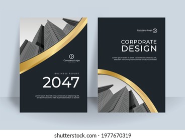 Annual report brochure flyer design template vector, Leaflet, presentation book cover templates, layout in A4 size with red and black minimal color