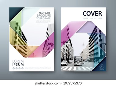 Annual report brochure flyer design template vector, Leaflet, presentation book cover templates.