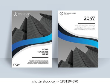 Annual report brochure flyer design template vector, Leaflet cover presentation, book cover templates. Background Business Book Cover Design Template