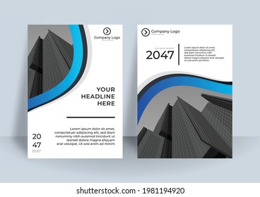 Annual report brochure flyer design template vector, Leaflet cover presentation, book cover templates. Background Business Book Cover Design Template