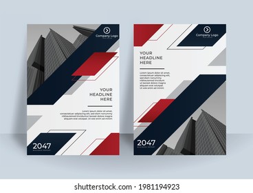 Annual report brochure flyer design template vector, Leaflet cover presentation, book cover templates. Background Business Book Cover Design Template