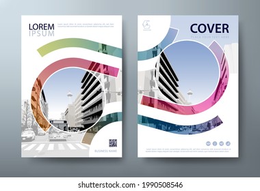 Annual report brochure flyer design template vector, Leaflet, presentation book cover templates.