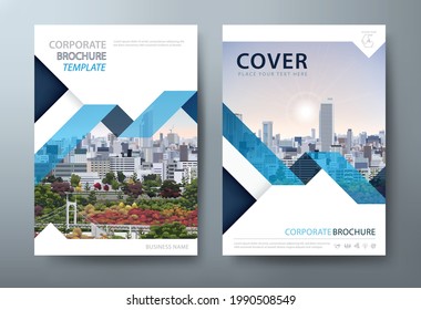 Annual report brochure flyer design template vector, Leaflet presentation, book cover. - Shutterstock ID 1990508549