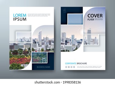 Annual report brochure flyer design template vector, Leaflet presentation, book cover