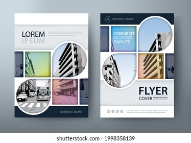 Annual report brochure flyer design template vector, Leaflet presentation, book cover