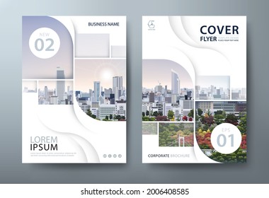 annual report brochure flyer design template, Leaflet cover presentation, book cover. - Shutterstock ID 2006408585