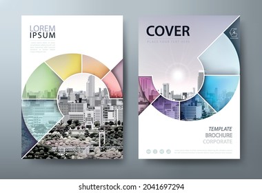 Annual report brochure flyer design template vector, Leaflet, presentation book cover templates