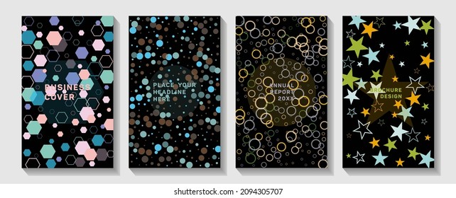 Annual report brochure flyer design template vector, Leaflet, presentation book cover templates. Cool geometric backgrounds for your design