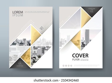 Annual report brochure flyer design template vector, Leaflet cover presentation, book cover. - Shutterstock ID 2104342460
