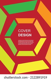 Annual report brochure flyer design template vector, Leaflet, presentation book cover templates. red cover background