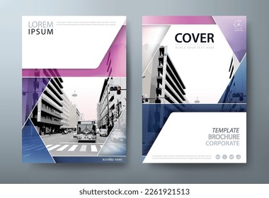 Annual report brochure flyer design template vector, Leaflet, presentation book cover templates.