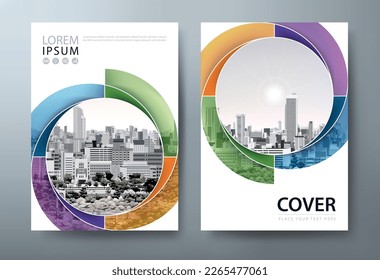 Annual report brochure flyer design template vector, Leaflet, presentation book cover templates.