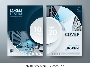 Annual report brochure flyer design template vector, Leaflet, presentation book cover templates, layout in A4 size - Shutterstock ID 2299790147