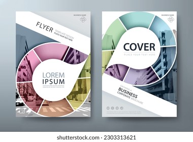 Annual report brochure flyer design, Leaflet presentation, book cover templates.