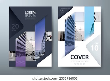 Annual report brochure flyer design template vector, Leaflet presentation, book cover, layout in A4 size