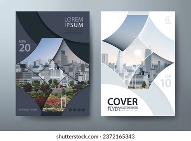 Annual report brochure flyer design template vector, Leaflet, presentation book cover templates