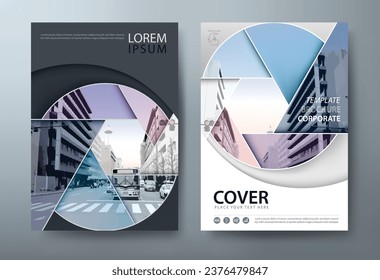 Annual report brochure flyer design template vector, Leaflet, presentation book cover templates.