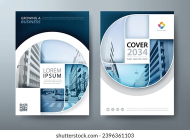 Annual report brochure flyer design template vector, Leaflet, presentation book cover templates.