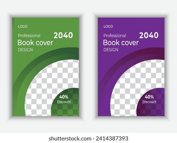 Annual report brochure flyer design template vector, Leaflet, presentation book cover templates.
