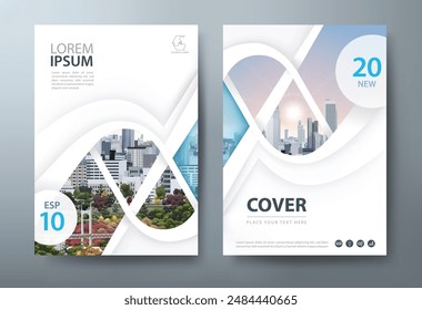 Annual report brochure flyer design, Leaflet presentation, book cover templates