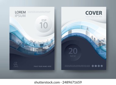 Annual report brochure flyer design template vector, Leaflet, presentation book cover templates.