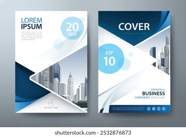 Annual report brochure flyer design template vector, Leaflet, presentation book cover templates.