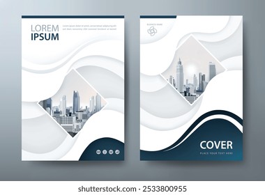 Annual report brochure flyer design template vector, Leaflet presentation, book cover.